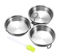 Egg Poacher 3-Cup Stainless Steel Nonstick with Rack Anti-Scalding Handle for Microwave Stovetop, Egg Poacher Pan
