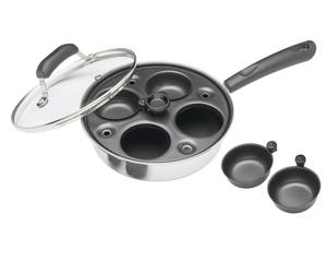 Egg Poacher Carbon Steel Egg Poacher Egg Poacher Pan 4eggs 21cm (11'') Silver