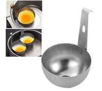 Egg Poacher Cups,Poached Egg Maker Stainless Steel,No-Stick Egg Poacher Pan with Hang Ear,Egg Poacher for Perfect Poached Eggs,Easy to Use for Cooking Eggs,Ideal for Breakfast & Brunch (1pcs Silver)