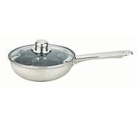 Egg Poacher Pan Poaching Cooking Steel Non-Stick Removable 4 Hole Cups Lid 20cm