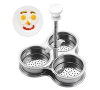 Egg Poacher Poached Egg Maker Stainless Steel Egg Poaching Cups Steamer Egg Cooker with 3 Cups Egg Poacher Pan for Breakfast Cooking Tool