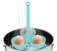 Egg Poacher - Silicone Egg Steamer | Steam Egg Tray Heat Resistant Pot | Egg Steamer Tray with 3 Grids Poached Egg Holder |