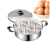 Egg Poacher Stainless Steel, 4 Cup Poached Egg Maker Non Stick Steamer Pan, Kitchenware Rust Resistant Cooker, Non Stick Steamer Pan, Easy To Use For Breakfast Brunch Cooking For Kitchen