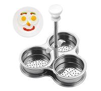 Egg Poacher,Stainless Steel Poached Egg Cooker,Eggs Poaching Cup,Steamers Egg Boiler with 3 Cups for Poached Eggs Brunch Breakfast