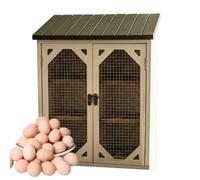 Egg Rack for Worktop, Farm Style Storage Cabinet with Double Doors | Egg Box with Mesh Window, for Shed, Chicken Coop, Farm, Market, Grocery, Home, Kitchen and