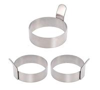 Egg Ring,3 Inch Stainless Steel Omelet Mold Pancake Ring Metal Kitchen Cooking Tool (3 Pack)
