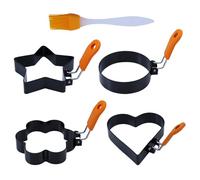 Egg Ring Rings - Poached Eggs for Eggs for Flat Eggs, Cooking Creeding Bell Clams Cooking Rings Omelette Maker Made in Flower Star Shape, Creative Anti-scald Protection, Size