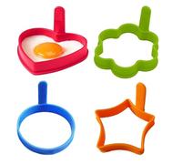 Egg Rings for Roasting Fried Eggs, Egg Shaper for Frying Pan, Heat Resistant Omelette Maker for Cooking Breakfast Sandwiches for Indoor and Outdoor Use