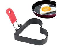 Egg Rings - Steel Without Clasp, Egg Pancake Maker Not For Breakfast | Egg Ring With Folding Handle, Stainless Steel Heart Egg Ring For Frigger