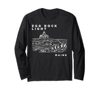 Egg Rock Light Maine Lighthouse Bar Harbor Souvenir Long Sleeve T-Shirt