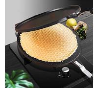 Egg Roll Maker Pan, Waffle Cone Maker Pan Aluminum Alloy Gas Non-Stick Cake Griddle Egg Roll Mold Kitchen Baking Tool, 17cm in Diameter
