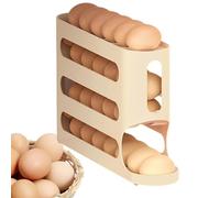 Egg Rolling Rack, Egg Storage Box | 4 Layer Rolling Egg Holder, Automatic Egg Holder - Food Grade Egg Dispenser, Space-Saving Egg Organizer for the