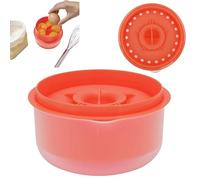 Egg Separator, 13 * 7cm/5.1 * 2.8in Egg Divider Egg Yolk Egg White Separator with Storage Bowl Egg Extractor Kitchen Baking Tools Sifting Filter Egg White, Red