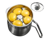 Egg Separator - 6x5 Inches Stainless Steel Large Capacity Cup with Lid and Handle | Multiple Eggs Yolk White Filter for Cake Making Baking Supplies Kitchen Tool Silve