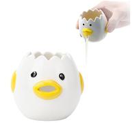 Egg Separator, Ceramics Vomiting Chicken Egg Yolk Egg White Separator, Little Chick Small Egg Filter Splitter Suitable for Kitchen Baking Small Tools (Yellow)