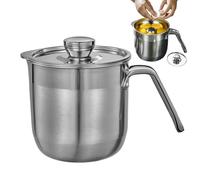 Egg Separator for Raw Eggs, Stainless Steel Eggs Separator, Handle with Lid, Large-Capacity Cup for Multiple