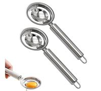 Egg Separator Tool, 2 Pack Stainless Steel Egg Yolk Separator for Raw Eggs, Egg White Separator with Ergonomic Handle, 7.2 x 20 cm