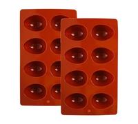 Egg Shaped Baking Tray Set - Flexible Food Grade Silicone, High Heat Resistance, Easy Release Mold | Soap Casting Tool with Multiple Slots to Support Resin Crafts, De