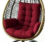 Egg-Shaped Chair Cushion Thick Waterproof Replacement for Hammock Indoor/Outdoor Garden Swing Seat Cushions Cozy Cole Chair Pad Stylish Patio Cushion for Comfort