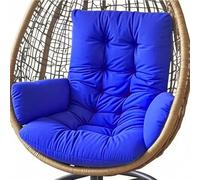 Egg-Shaped Chair Cushion Thick Waterproof Replacement for Hammock Indoor/Outdoor Swing Seat Cushions Cozy Cole Chair Pads for Garden and Patio