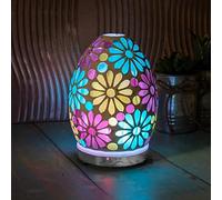 Egg Shaped Humidifier | Blue Flower Mosaic Design | 1 Pc