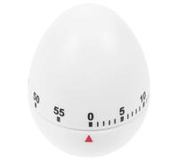 Egg Shaped Kitchen Timer, Manual Twist Countdown Reminder for Baking | White ABS and Metal Construction, Battery-free Mechanical Drive, Audible Alert, Suitable for Pastries, Pancakes and Culinary