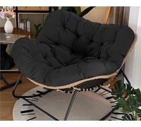 Egg Shaped Outdoor Rocking Chair Modern Rattan Chair for Patio Indoor Living Room Bedroom Garden Stylish Wicker Accent Seating for Relaxation