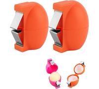 Egg Shell Opener 2 Pcs Egg Topper Cutter Tool Egg Cracker Tool Egg Peeler Tool Handheld Egg Topper Cutter Tool Easy Egg Cracker Tool for Home Kitchen and Restaurant (Orange)