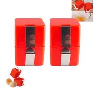 Egg Shell Opener, 2025 New Egg Cracker for Raw Eggs, Hard Boiled Egg Peeler Egg Cube Egg Separator Handheld Tool, Stainless Steel Eggshell Breaker Egg Shell Cutter Kitchen Gadgets (2Pcs)