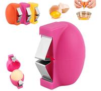Egg Shell Opener, 2026 Upgrade Egg Peeler for Raw Eggs, Multifunctional Cracker Tool Cutter, Handheld Eggs Breaker and Separator for Cooking Camping Kitchen Gadgets (Pink)