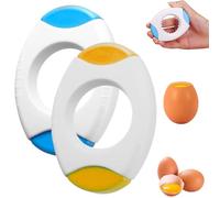 Egg Shell Opener, Egg Separator for Raw Eggs, 2026 Upgraded Stainless Steel Eggs Cutter, Quickly Cutting Off RawEggs, Kitchen Gadgets for Cookings (Yellow+Blue)