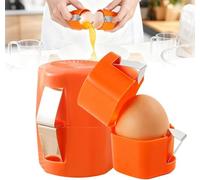 Egg Shell Opener,No Mess Easy Egg Opener Egg Cracker Tool Handheld Egg Shell Remover Universal Egg Peeler for Hard Boiled Eggs Kitchen Gadgets (Orange,1Pcs)