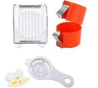 Egg Shell Opener, No Mess Easy Egg Opener, Egg Slicer for Boiled Eggs, Kitchen Baking Egg Cracking Tool for Home Dorm Kitchen, Multifunctional Egg Cutter, Portable Tools(Orange)