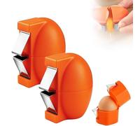 Egg Shell Opener, Stainless Steel Egg Cracker Tool, Multifunctional Egg Shell Opener for Raw & Hard-Boiled Eggs, Handheld Kitchen Gadget for Easy Peeling & Separating