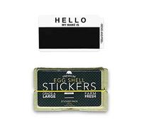 Egg Shell Stickers 'Hello My Name is' Black