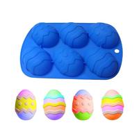 Egg Silicone Mold - Six Cavity Design, Flexible Silicone Build, Heat Resistant Material, Easy Release Finish | for Baking Chocolate Candy Gummy Jelly Decoration molding Casting Projects Kitchen Treat