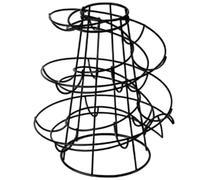 Egg Skelter, Spiral Egg Holder for Countertop, Smooth & Sturdy Fresh Keeping Black Iron Storage Stand, Minimalist & Stable Kitchen Organization