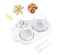 Egg Slicer - 3 in 1 Egg Slicer for Boiled Eggs with 2 Cleaning Brushes, Multifunctional Banana Strawberry Egg Cutter with Stainless Steel Blade, Kitchen Accessories