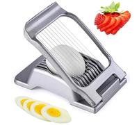 Egg Slicer for Hard Boiled Eggs, Heavy Duty, Dishwasher Safe, Stainless Steel Wire Cutter for Eggs, Strawberries, Bananas, Mushroom & Soft Fruits