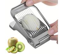 Egg Slicer for Hard Boiled Eggs, Multipurpose Stainless Steel Cutter for Egg, Strawberry, Mushroom, Soft Fruit Kitchen Tool,Home Use