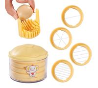 Egg Slicer, Metal Egg Slicer, 4 in 1 - Manual Tool for Chopping Potato Onion Salad Home Food Cheese in the Kitchen