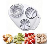 Egg slicers 3-in-1 Stainless Steel Egg Cutter, Multipurpose 3-Way Cutter for Hard Boiled Eggs, Strawberry, Tomato, Mushroom & More