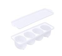 Egg Soaking Container - 4-Grid Marinating Storage Box | Pickled Egg Maker Cases with Elevated Bottom | Soft Boiled Tea Braised Marinade Holder Set for Soy Sauce Meals Prep Fridge Organizers