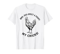 Egg-Spect A Fight Funny Rooster Farm Chicken Farmer T-Shirt