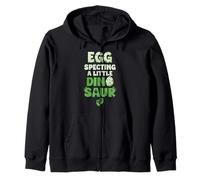 Egg Specting A Little Dinosaur Preganancy Annouement Zip Hoodie