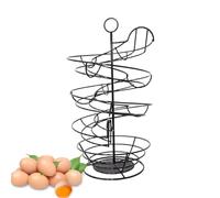 Egg Spiraling Dispenser Large Capacity Metal Counter Storage Basket