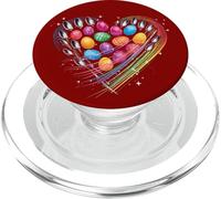 Egg Spoon Race Easter Heart Motion Art Family Games Fun PopSockets PopGrip for MagSafe