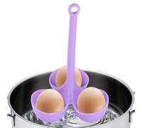 Egg Steamer Holder, High Temperature Resistant Silicone Egg Cooker - Kitchen Accessories Steam Rack for Eggs Boils and Cooks, with 3 Grid High Temperatures of up to 230 Degrees and Consists of H