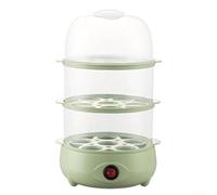 Egg Steamer with Safety Auto Power Off and Anti Dry Burning, 3 For layers for Cooking Eggs Quickly and Safely in the Morning (green-3)