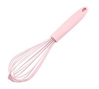 Egg Stirrer, Silicone Whisk Non-Stick Handheld Balloon Stirrer Beater Milk Frother for Daily Use Pink -